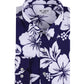 Camicia stretch a fantasia floreale blu