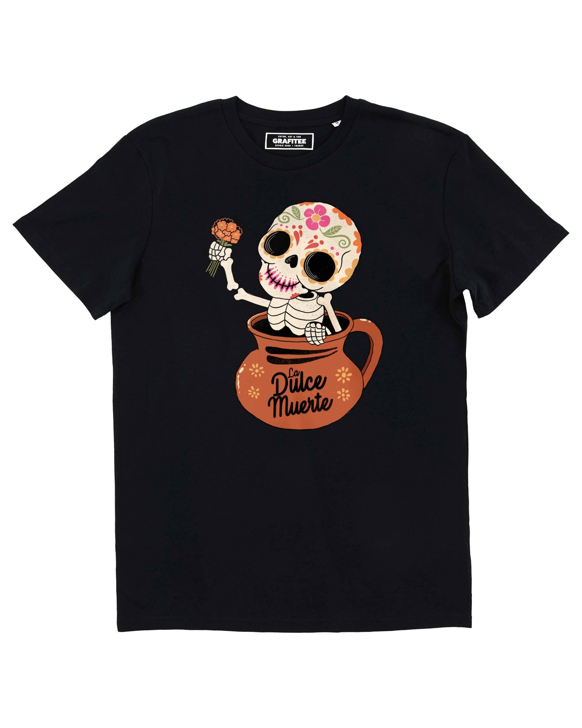 T-shirt unisex Dulce Muerte con teschio messicano