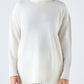 Maglione dolcevita con righe laterali