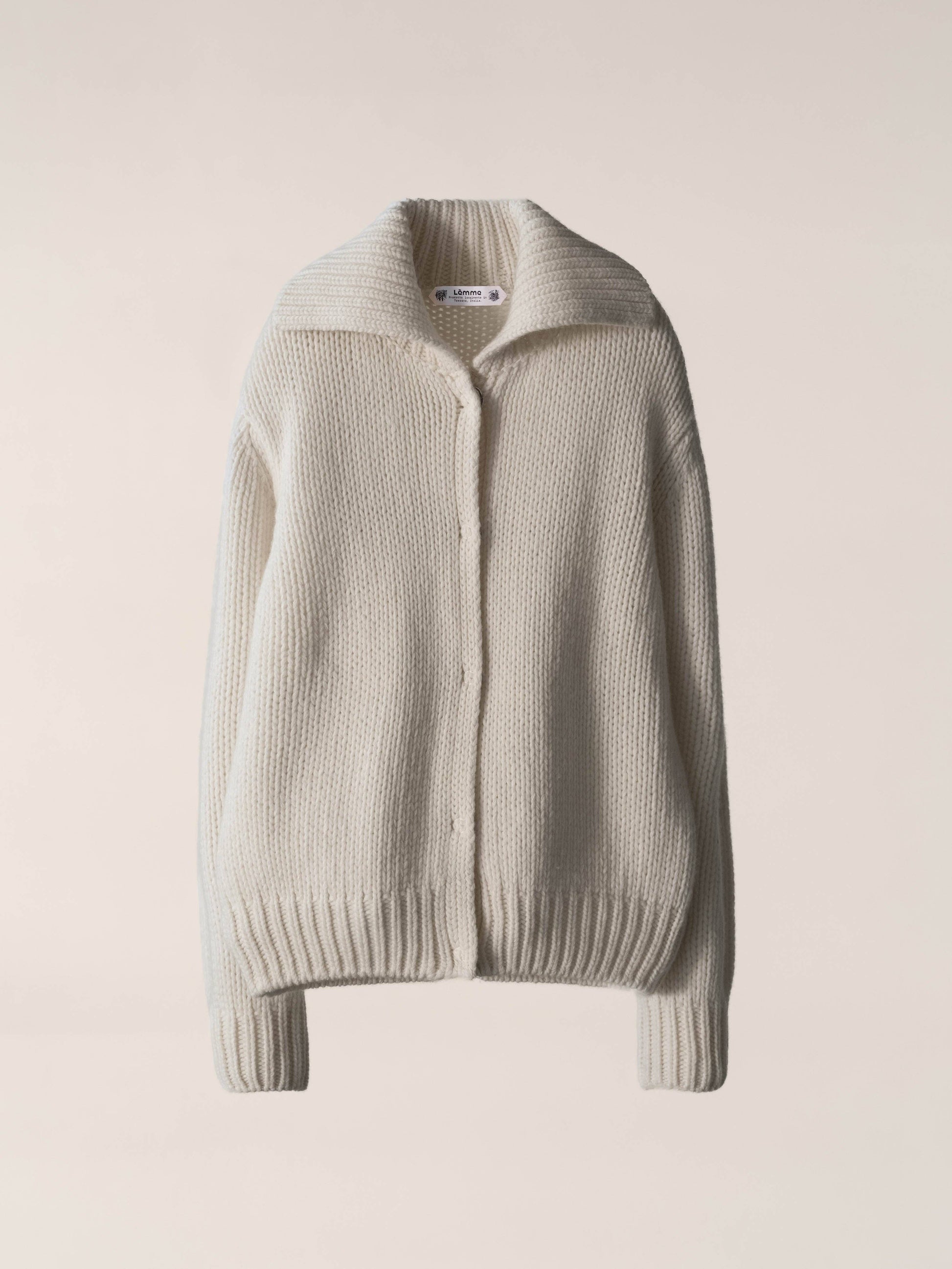 Cardigan chunky in misto cashmere