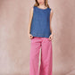 Top in denim Ariette da donna