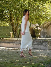 Gilet con bottoni a cuore in cotone