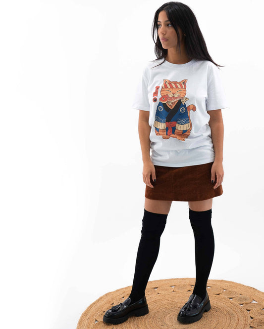 T-shirt Sushi Meowster con gatto maestro di sushi