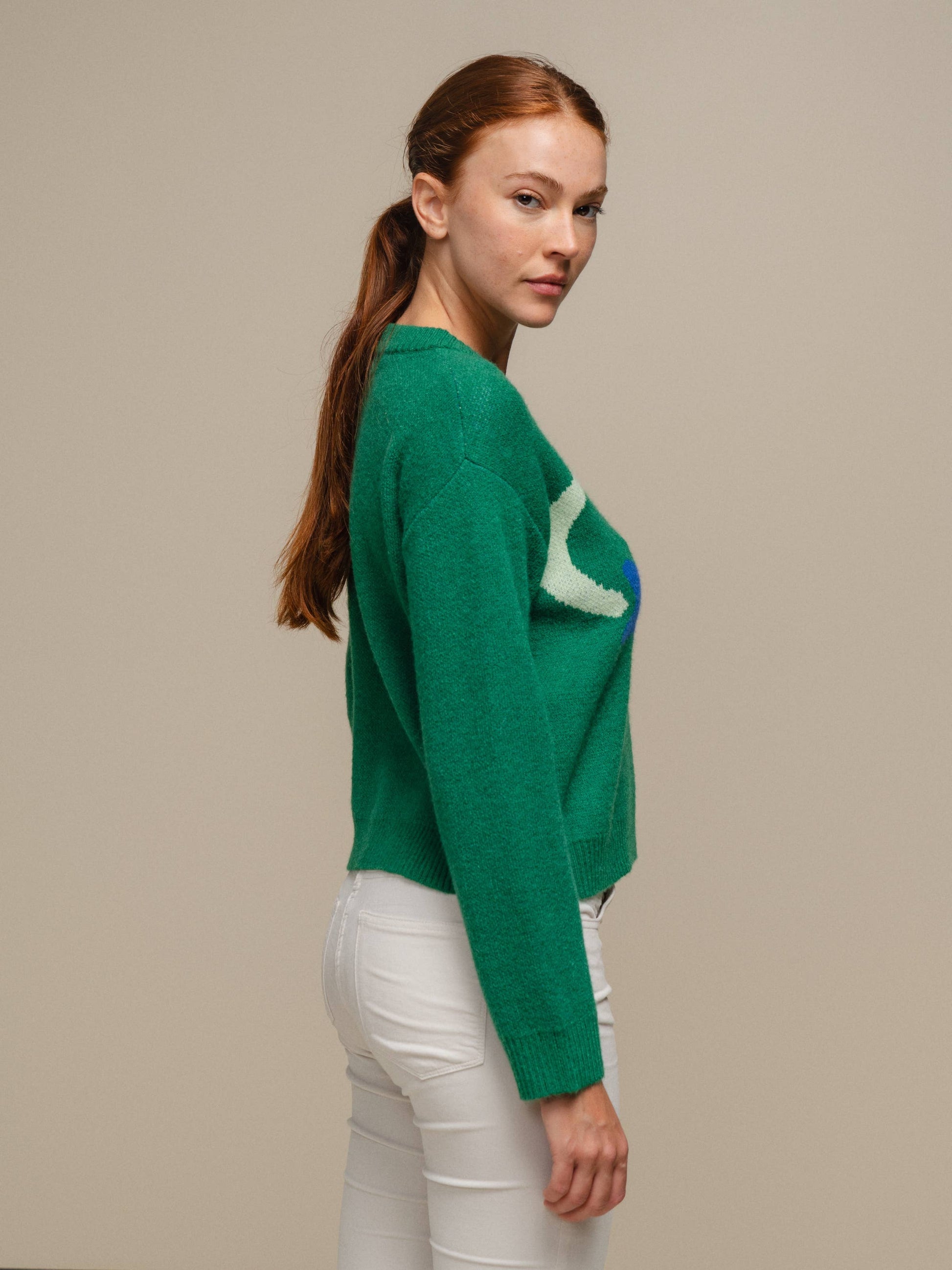 Maglione in maglia con fantasia camouflage