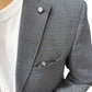 Blazer uomo a quadri blu navy