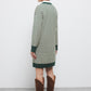 Abito jacquard con scollo a V