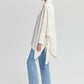 Camicia oversize asimmetrica in cotone con nastri