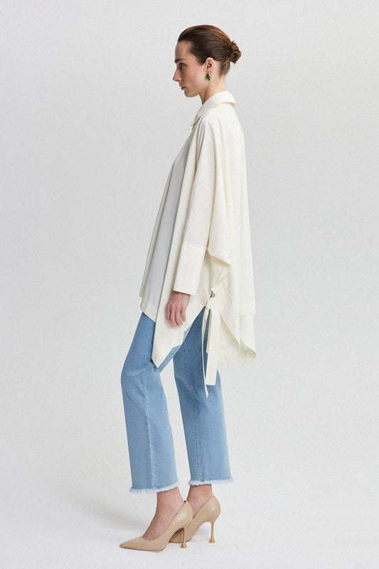 Camicia oversize con nastro