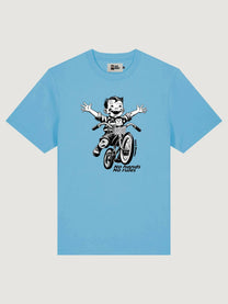 T-shirt Streetwear "No Rules" in Blu Cielo