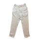Pantaloni in lino a righe con coulisse