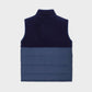 Gilet sherpa smanicato bicolore blu navy