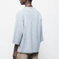 Cardigan in maglia rasata con maniche 3/4