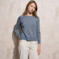 Maglione girocollo in lurex da donna