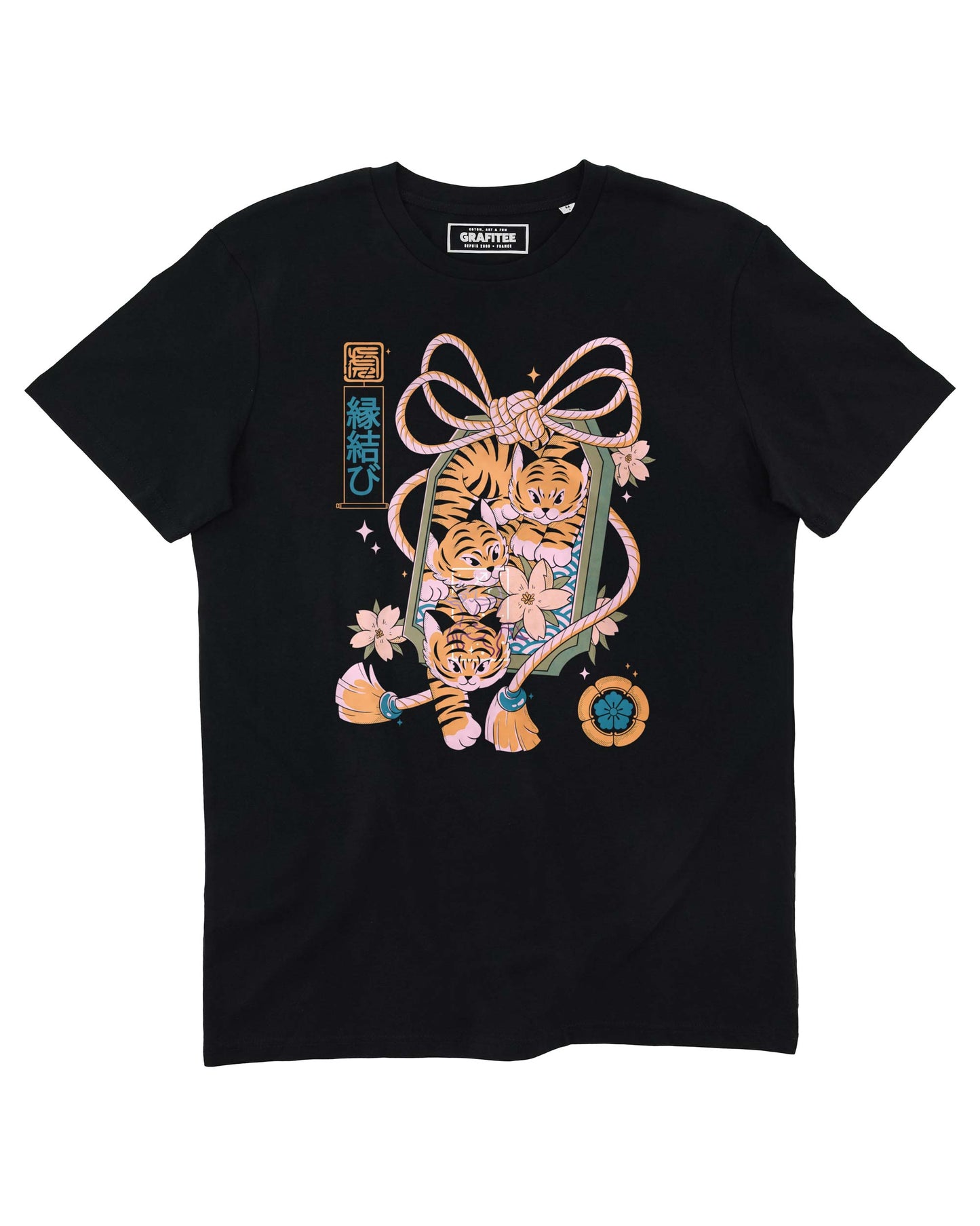 T-shirt unisex Omamori Tigre in cotone biologico