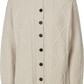 Cardigan Clara in lana d’agnello biologica color Fossil