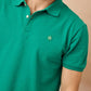 Polo Gaston verde elettrico in cotone biologico