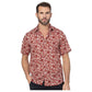 Camicia estiva a manica corta in voile di cotone con stampa floreale