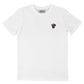 T-shirt bianca Scooby-Doo ricamata in cotone biologico