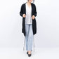 Gilet lungo con cappuccio in maglia morbida