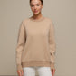 Maglione in maglia pied-de-poule da donna girocollo