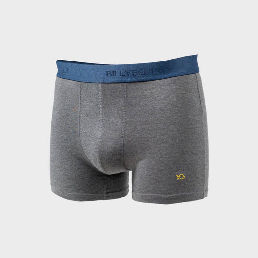 Boxer da uomo in cotone organico grigio mélange