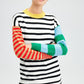 Maglione a righe multicolor