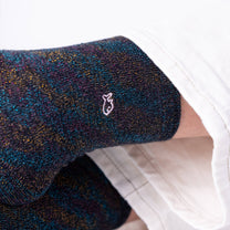 Calzini glitterati in cotone pettinato neri multicolore