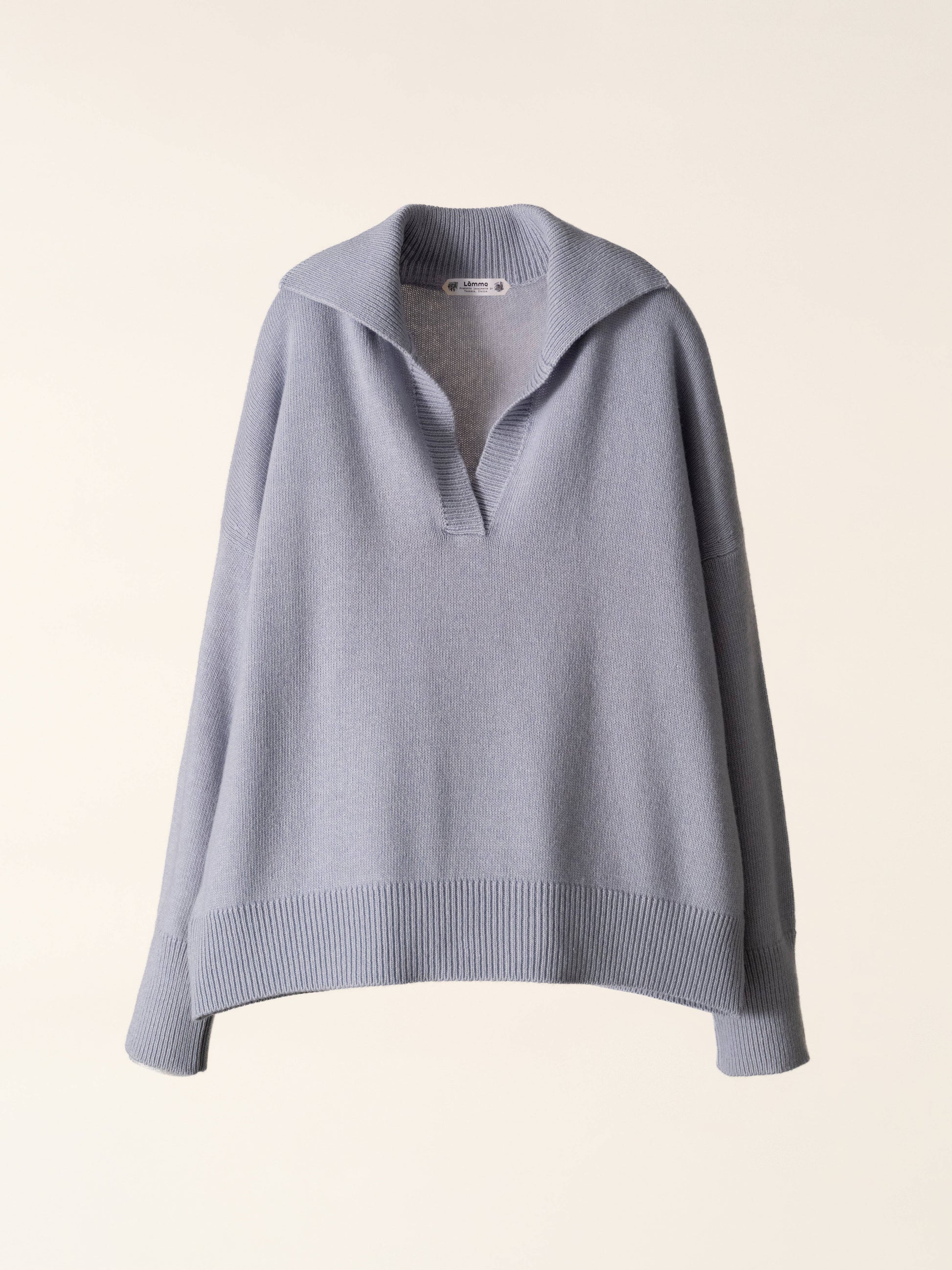 Polo relaxed in misto cashmere