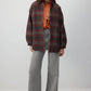 Giacca bomber con colletto a camicia a quadri