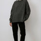 Maglione oversize tinta unita grigio