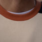 Felpa girocollo in cotone biologico color block