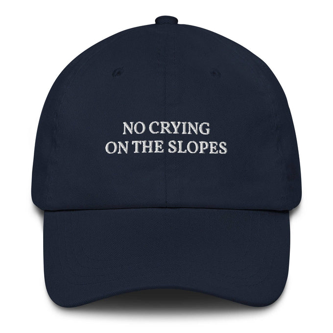 Cappellino da baseball ricamato “No Crying on the Slopes”