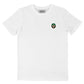 T-shirt bianca unisex con ricamo pixel