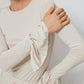 Body plissettato beige