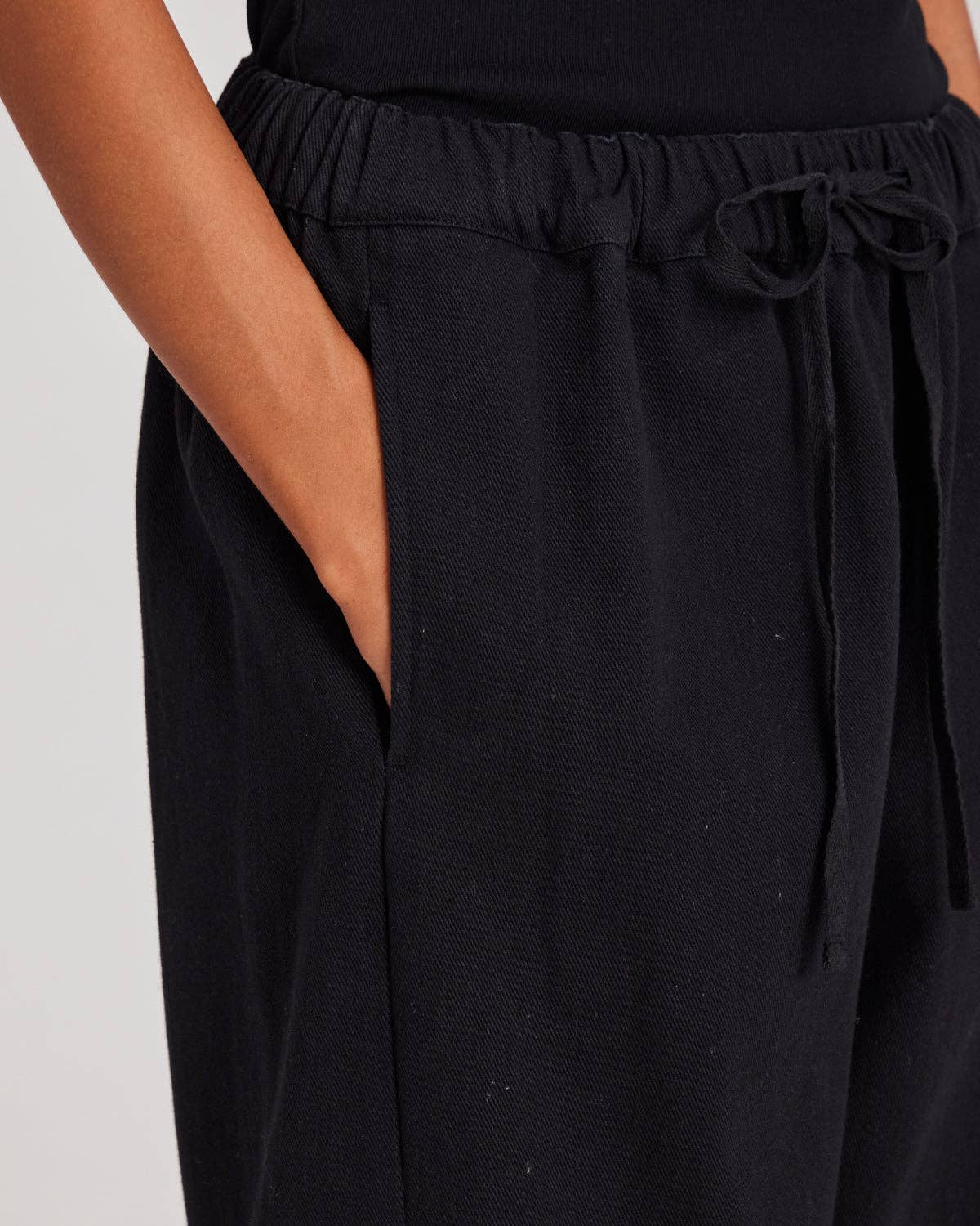 Pantaloni in twill di cotone biologico con coulisse