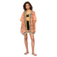 Kimono estivo midi in cotone con maniche corte