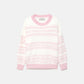 Maglione jacquard bicolor girocollo