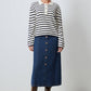 Maglione a righe con colletto polo
