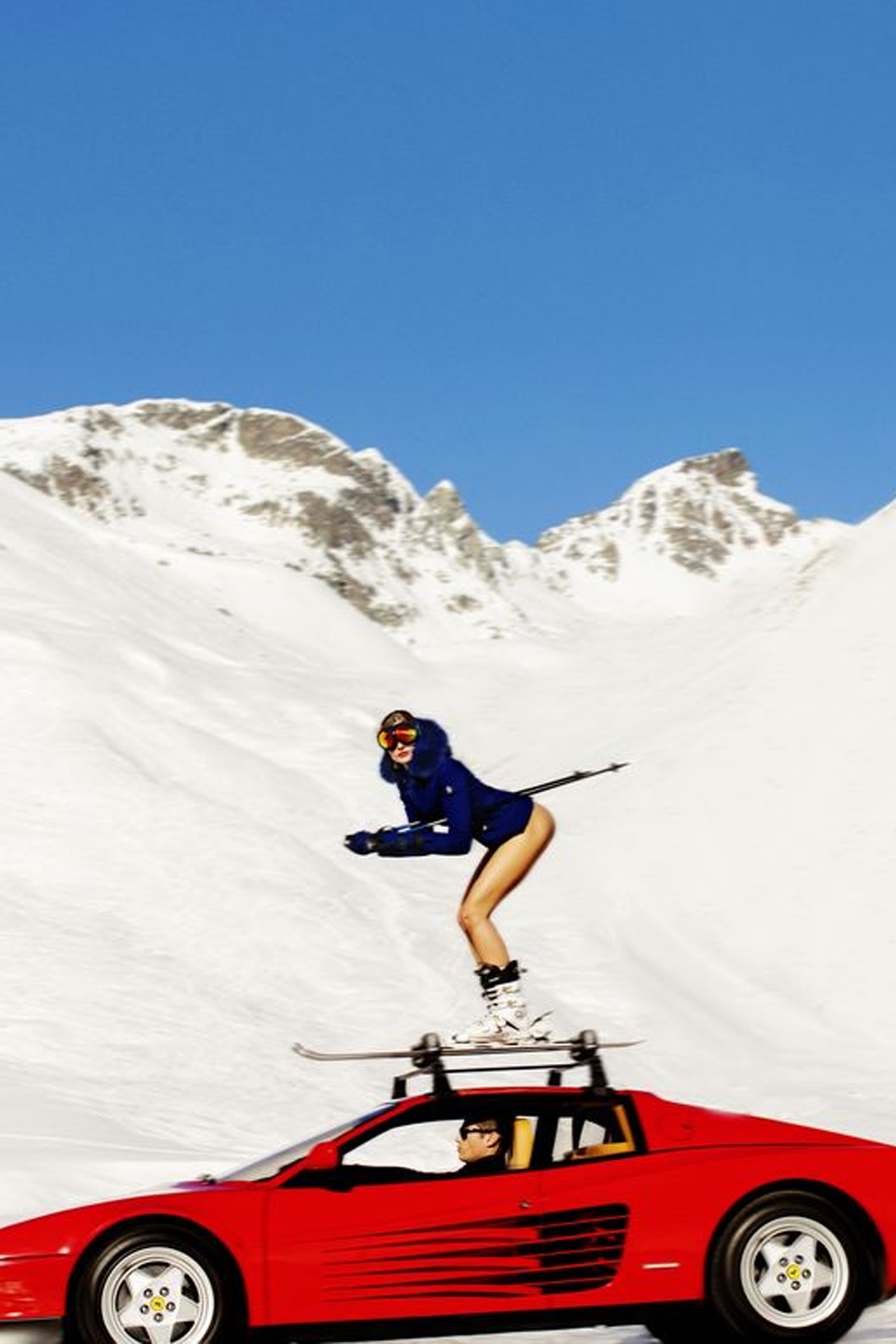 T-shirt Ski Retro in Cotone Biologico