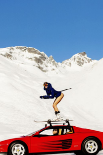 T-shirt Ski Retro in Cotone Biologico