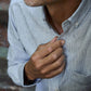 Camicia sartoriale su misura Bernina blu navy