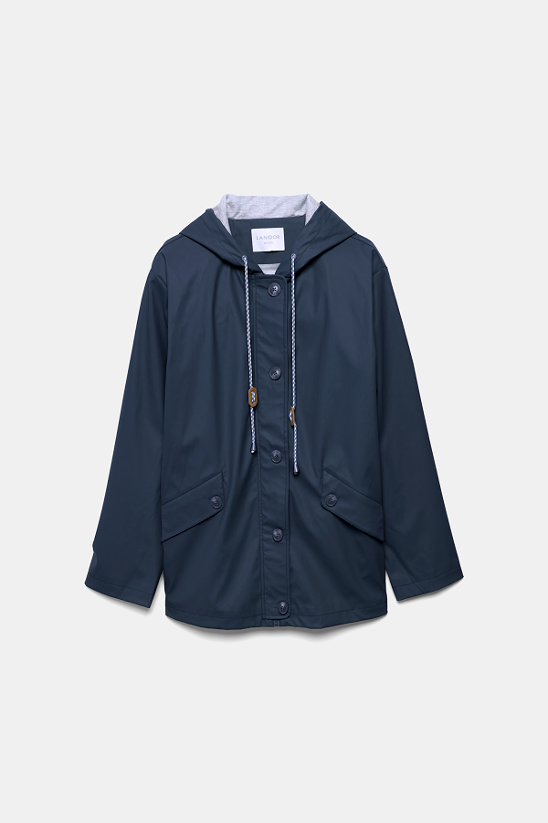 Parka con cappuccio e coulisse regolabile