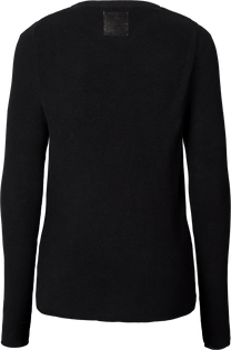Top Freja a costine in cotone biologico GOTS nero