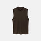 Top a collo alto con dettagli metallici