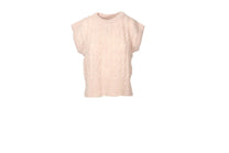 Gilet in maglia a trecce senza maniche
