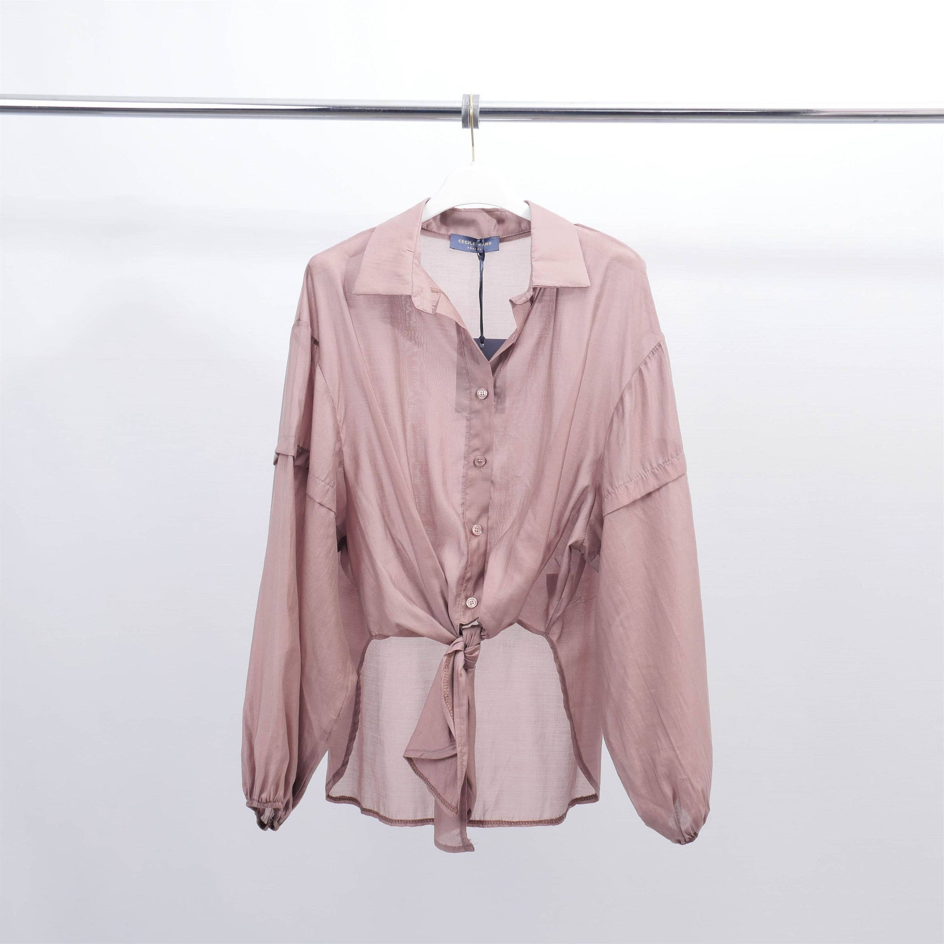 Camicia trasparente con nodo