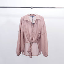 Camicia trasparente con nodo