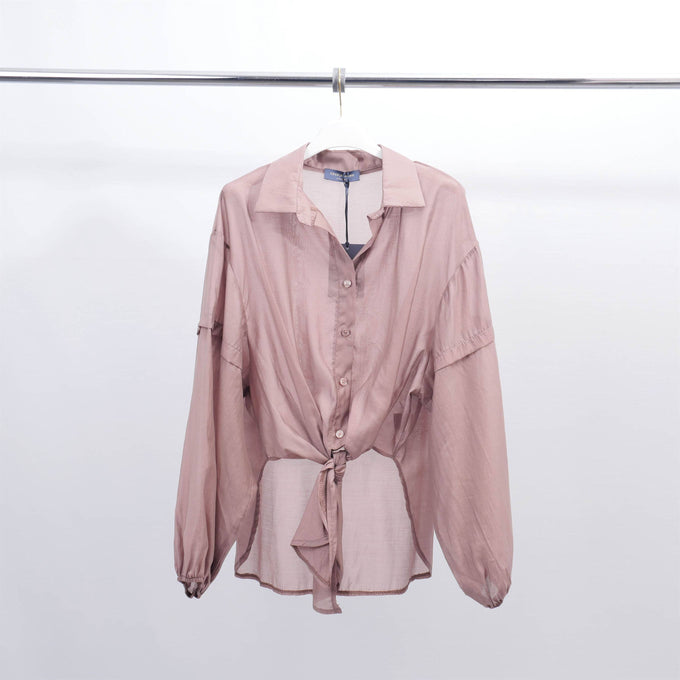 Camicia trasparente con nodo