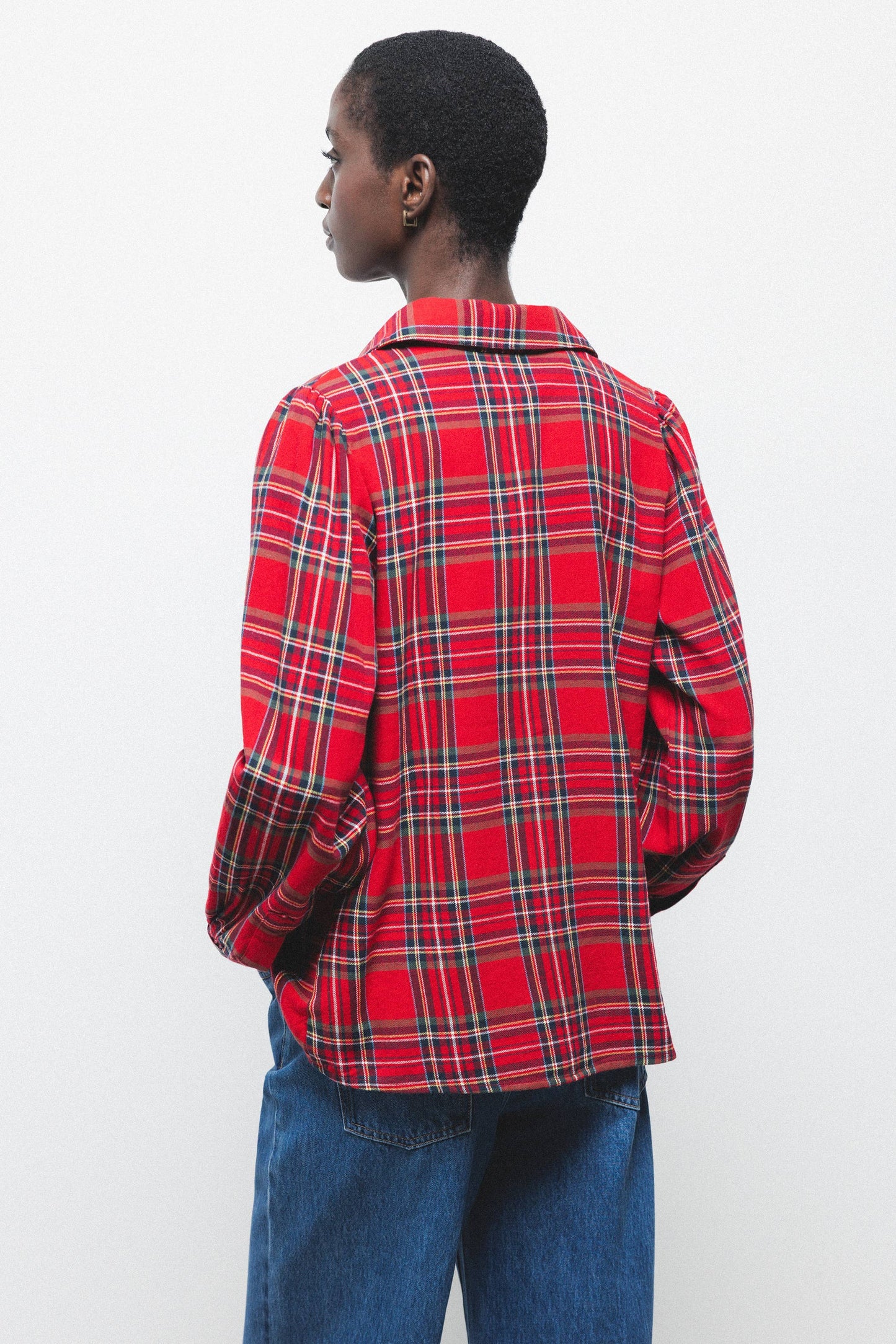 Camicia tartan a quadri con maniche lunghe