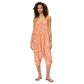 Pantaloni harem sarouel estivi 3 in 1 in cotone arancione